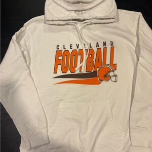 Cleveland Football White Hoodie Browns